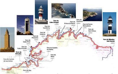 FAROS DE GALICIA: DE LA TORRE DE HÉRCULES AL FARO DE LA ISLA PANCHA EN RIBADEO