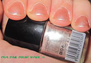 MUA Laca Uñas tono 10 Swatche + NOTD