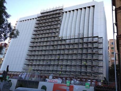 A-cero Projects Avanzan las obras de rehabilitación de fachada, de un céntrico edificio de Madrid