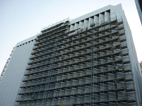 A-cero Tech Projects Avanzan las obras de rehabilitación de fachada, de un céntrico edificio de Madrid