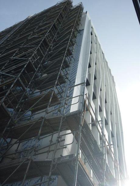 A-cero Projects Avanzan las obras de rehabilitación de fachada, de un céntrico edificio de Madrid