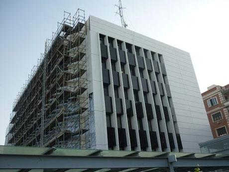 A-cero Projects Avanzan las obras de rehabilitación de fachada, de un céntrico edificio de Madrid