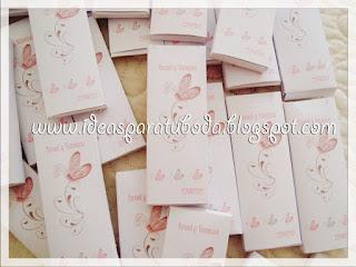 Tarjetas de Agradecimiento Boda y Cajas para tabaco