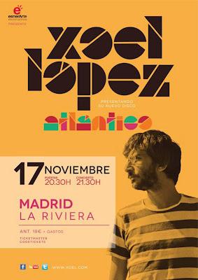 17 Noviembre: Xoel López Cerrara su Gira Atlántica en Madrid