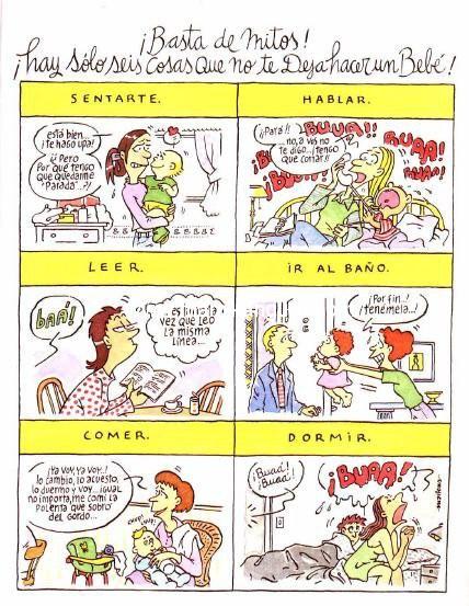 Las seis cosas que no te deja hacer un bebe (según Maitena)