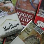 Distintas cajetillas con imágenes y textos