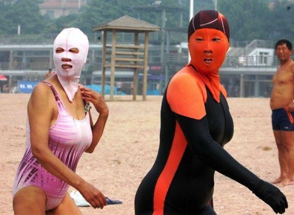 FaceKini: Una bikini para la cara es moda en China