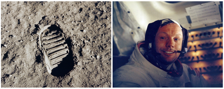 Neil Armstrong y su primera huella en la Luna Neil Armstrong y su primera huella en la Luna