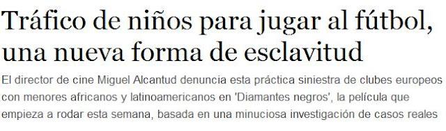 DIAMANTES NEGROS: EL TRÁFICO DE NIÑOS EN EL FÚTBOL LLEVADO AL CINE