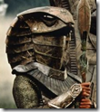 Un «guerrero Jaffa» de «Stargate», con la conocida indumentaria inspirada en el antiguo Egipto (o habría que decir al revés)