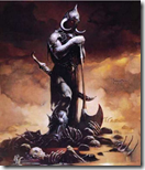 Ilustración del recientemente desaparecido Frank Frazetta