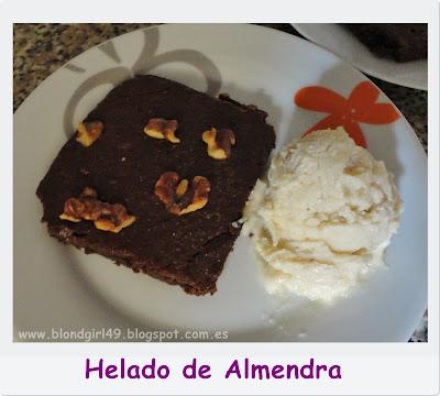 Receta: helado cremoso de almendra