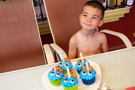 Cupcakes Monstruos de las Galletas y 5º Cumple de mi Adri