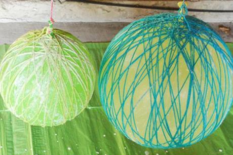 globos con lanas encima 