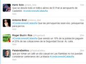 hashtag #condicionesACataluña Twitter convierte éxito humorístico
