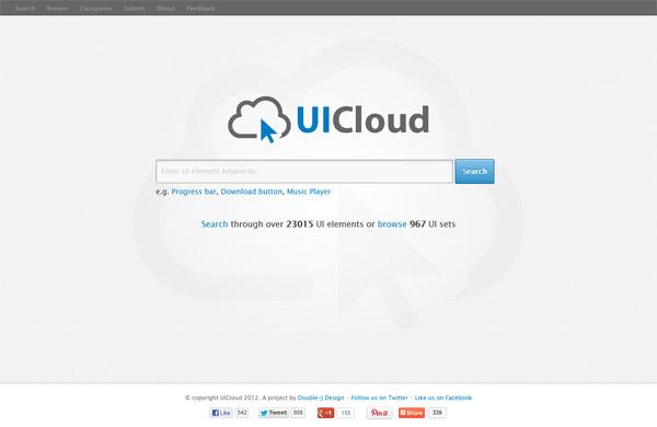 UICloud: Un motor de búsqueda para elementos de diseños y de grandes recursos