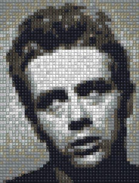 ART: PIXEL PORTRAITS... con piezas de teclado!