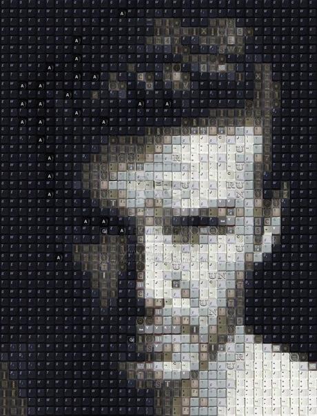 ART: PIXEL PORTRAITS... con piezas de teclado!