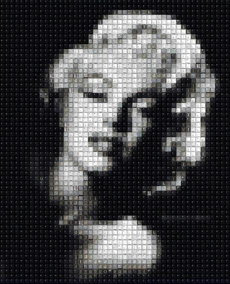 ART: PIXEL PORTRAITS... con piezas de teclado!