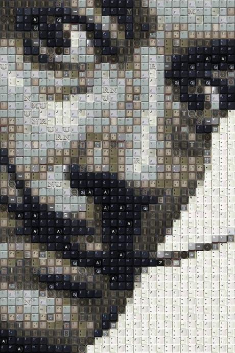 ART: PIXEL PORTRAITS... con piezas de teclado!