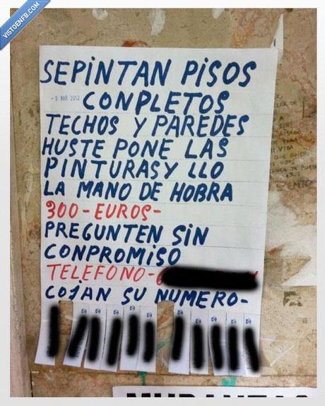 Errores ortográficos en anuncios