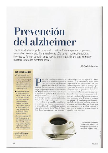 Artículo Prevención del Alzheimer (imágenes)