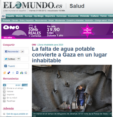 LA FALTA DE AGUA Y LAS DIFÍCILES CONDICIONES DE VIDA EN LA FRANJA DE GAZA