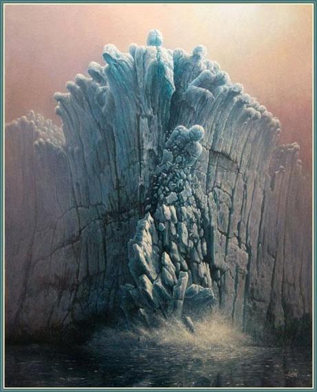 ilustracion calentamiento global, glacier, tomasz Alen Kopera, Tomasz Alen, deshielo, ilustración