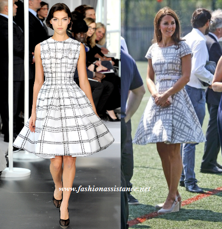 Parecidos razonables: Kate Middleton y su vestido low-cost y un diseño de Dior  Couture.