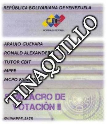 Exito total en Simulacro CNE en  Tinaquillo de la Opinión  de un Tutor CBIT