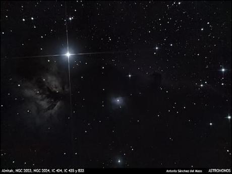ALNITAK, NGC 2023, NGC 2024, IC 434, IC 435 y B33