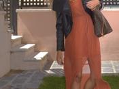 Orange long dress