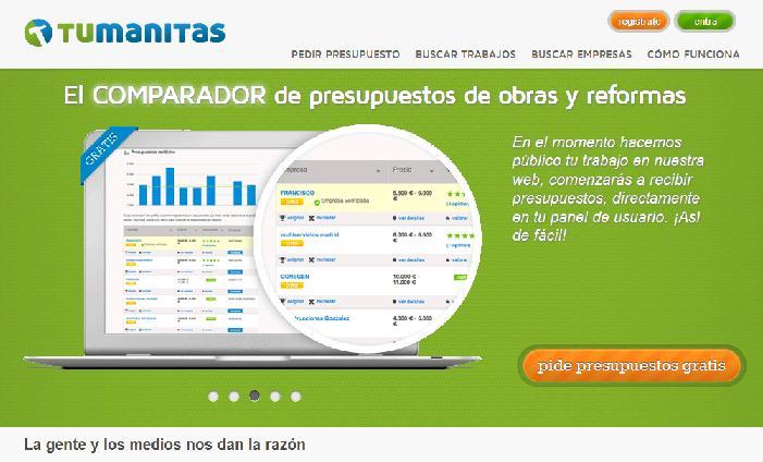 El COMPARADOR de presupuestos de obras y reformas más eficaz es tumanitas.com