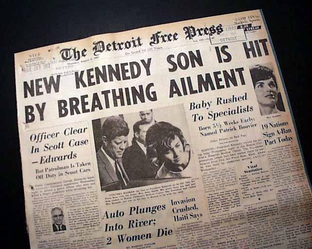 Un prematuro llamado Patrick Bouvier Kennedy - Paperblog
