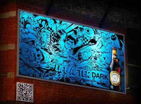 Un Street Art que sólo lo verás en la oscuridad