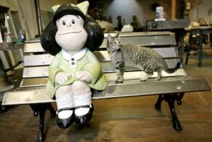 La estatua de Mafalda en San Telmo abre el recorrido del 'Paseo de la Historieta'. | Efe - ElMundo.es