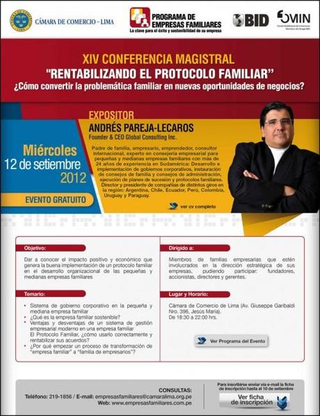 XIV_CONFERENCIA_MAGISTRAL_ef-01 Peru: Conferencia “Rentabilizando el protocolo Familiar”