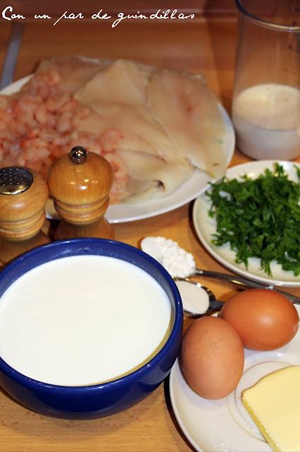 Mousse de merluza y gambas