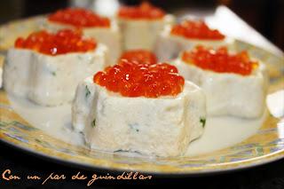 Mousse de merluza y gambas