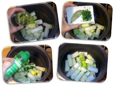 Ensalada de puerros al limón