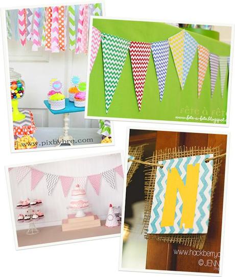 chevron-banderines Tendencias: chevron en fiestas