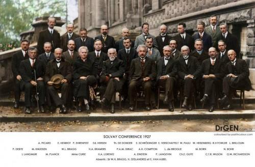 cientificos conferencia solvay color 500x328 La foto más famosa de la historia... ahora a color!