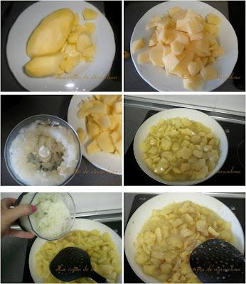 Tomates rellenos de tortilla de patata