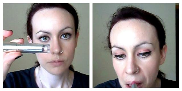 Maquillaje rosa y lila para Annaita