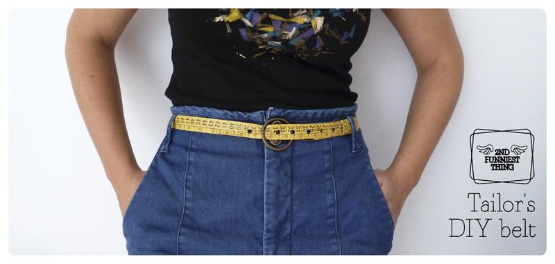 Cinturón DIY con cinta métrica / Tape measure DIY belt