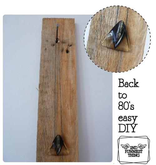 DIY: Collar con botón ochentero / 80's button necklace