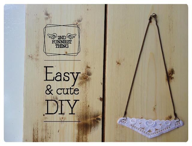 DIY: Collar con aplique de encaje / Lace appliqué necklace