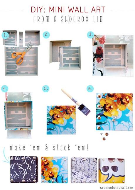 Diy: De cajas de Zapatos a mini cuadros Diy: De cajas de Zapatos a mini cuadros