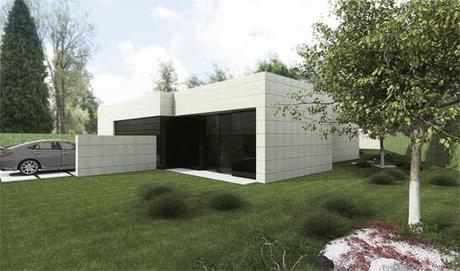Nueva propuesta de fachada exterior de la vivienda de Orense