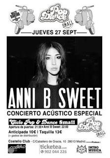 Ciclo Pop & Dance Small: Anni B Sweet (27.Septiembre.2012, Costello Club)